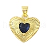 Rack Plating Brass Micro Pave Cubic Zirconia Pendants KK-S380-41D-G-1