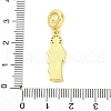 Brass Micro Pave Cubic Zirconia Saint European Dangle Charms KK-D325-27G-03-3