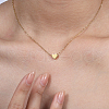 Modern minimalist Style Classic Brass Love Heart Pendant Nnecklaces NB0089-2