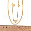 304 Stainless Steel Double Layer Link Chain Necklaces NJEW-R026-01G-03-5