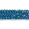 Transparent Electroplate Glass Beads Strands GLAA-F029-4mm-D01-1