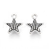 Tibetan Style Alloy Charms TIBE-N013-17AS-1
