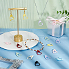 DELORIGIN 32Pcs 8 Colors Spray Painted Alloy Pendants PALLOY-DR0001-01-4