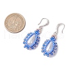 Acrylic Imitation Pearl & Seed Glass Dangle Earrings EJEW-MZ00390-02-3