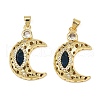 Brass Micro Pave Cubic Zirconia Pendants KK-S526-20G-B-2