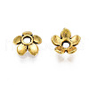 Tibetan Style Alloy Bead Caps TIBEB-S039-017AG-RS-3