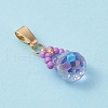 Glass Seed Beaded Pendants PALLOY-MZ00590-05-3