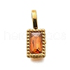 304 Stainless Steel Rhinestone Charms STAS-M109-04G-2