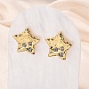 304 Stainless Steel Rhinestone Stud Earrings for Women EJEW-U052-02G-2