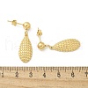 Ion Plating(IP) 304 Stainless Steel Teardrop Dangle Stud Earrings for Women EJEW-A119-16G-5