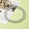 CCB Plastic Rhinestone Curb Chain Necklaces NJEW-JN03560-2