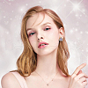 FIBLOOM 18 Pairs 18 Style Sparkling Triangle & Hexagon & Flat Round Resin Stud Earrings EJEW-FI0001-81-7