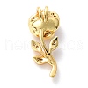Brass Micro Pave Clear Cubic Zirconia Pendants ZIRC-F125-04G-3