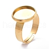 Ion Plating(IP) Adjustable 304 Stainless Steel Finger Rings Components STAS-P291-01C-G-1