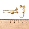 Moon & Sun 304 Stainless Steel Micro Pave Clear Cubic Zirconia Tassel Stud Earrings EJEW-B140-04G-5
