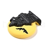 Moon with Castle Opaque Resin Cabochons RESI-F031-06-4