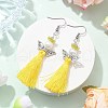 Angel 304 Stainless Steel Dangle Earrings EJEW-MZ00410-02-1