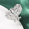 Brass Adjustable Open Cuff Rings for Women RJEW-R032-02P-3