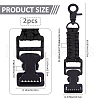 SUPERFINDINGS 2Pcs Polyester Fiber & Iron Braided Clamp AJEW-FH0005-39B-2
