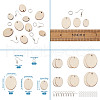 Yilisi DIY Unfinished Wooden Pendant Earring Making Kits DIY-YS0001-17-21