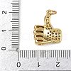 Brass Micro Pave Cubic Zirconia Pendants KK-S526-14G-A-3