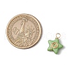 Dyed Synthetic Turquoise Copper Wire Wrapped Vortex Star Pendants PALLOY-JF03587-01-3