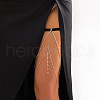 Iron Chain with Clear Cubic Zirconia Elastic Tape Layered Tassel Leg Chains FS-WG04B60-06-1