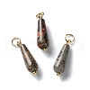 Natural Leopard Skin Jasper Pendants STAS-C120-08G-1