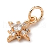 Brass Micro Pave Cubic Zirconia Pendants KK-D378-12G-2