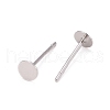 Anti-Tarnish Rhodium Plated 925 Sterling Silver Ear Stud Findings STER-A003-80-2