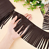   2 Meters PU Imitation Leather Tassels Trimming DIY-PH0010-44A-05-3