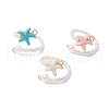 3Pcs 3 Colors Synthetic Turquoise Cuff Rings RJEW-JR00902-2