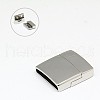 Tarnish Resistant 304 Stainless Steel Magnetic Clasps with Glue-in Ends STAS-I011-13-1