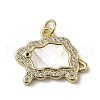 Brass Micro Pave Cubic Zirconia Pendants KK-Q808-27G-1