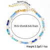 Elegan Natural Apatite & Lapis Lazuli & Dyed Blue White Jade & Synthetic Dyed Blue Turquoise Beaded Bracelets for Women CF1686-4