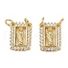 Brass Micro Pave Cubic Zirconia Pendants KK-S526-05G-A-1