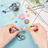   5Pcs 5 Style Metal Bar Beadable Keychain for Jewelry Making DIY Crafts KEYC-PH0001-96-3