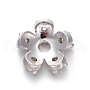 Brass Micro Pave Cubic Zirconia Bead Cap ZIRC-E158-10P-2