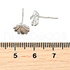 Brass Micro Pave Clear Cubic Zirconia Stud Earrings EJEW-M103-08P-5