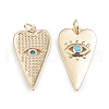 Brass Micro Pave Cubic Zirconia Pendants ZIRC-I042-01B-2