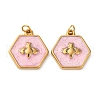 304 Stainless Steel Enamel Pendants STAS-U061-37G-C03-1