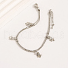 Fashionable Casual Brass 2-Strand Ball Chain Butterfly Charm Women's Bracelets RC0922-1