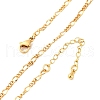Brass Figaro Chains Necklaces for Women NJEW-D302-01G-2