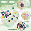 DICOSMETIC 21Pcs 7 Colors Dog Paw Print Food Grade Eco-Friendly Silicone Focal Beads SIL-DC0001-31-4