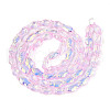 Transparency Electroplate Glass Beads Strands GLAA-T023-40A-06-2