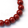 Baking Painted Pearlized Glass Pearl Round Bead Strands HY-Q003-4mm-35-2