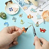 15Pcs 15 Styles Alloy Enamel Pendants ENAM-YW0003-90-5