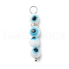 Handmade Evil Eye Lampwork  Pendants PALLOY-JF01725-02-2