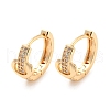 Rack Plating Brass with Cubic Zirconia Hoop Earrings for Women EJEW-G363-06KCG-1