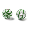 Printed Schima Wood European Beads WOOD-G023-15A-2